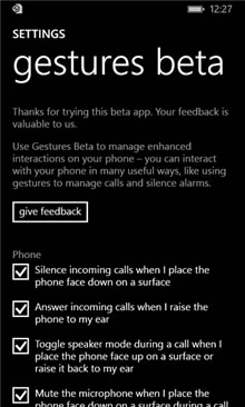 Gestures Beta