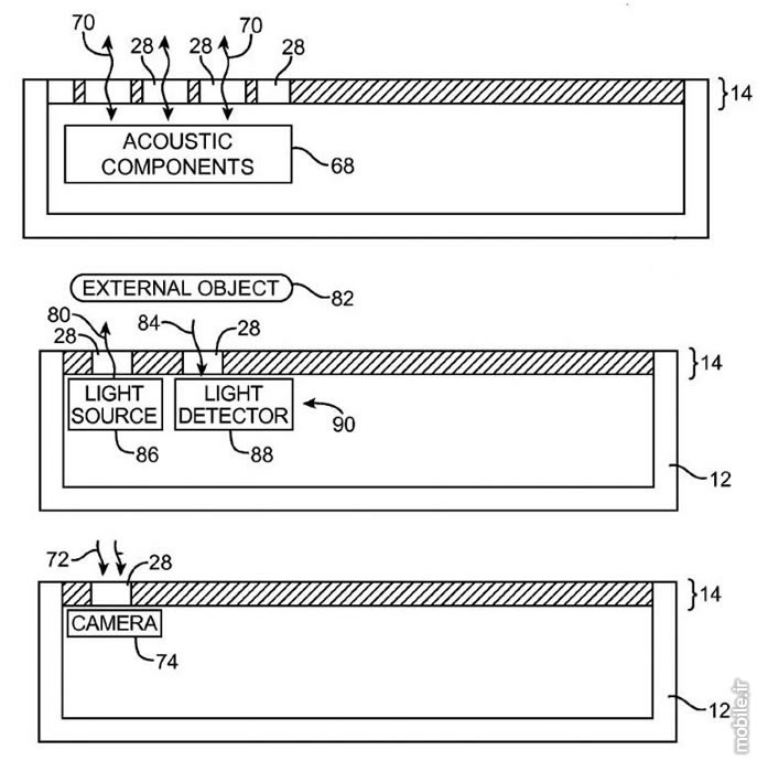 apple edge-to-edge displays with openings patent